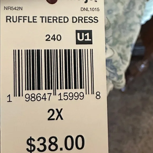 Ultra Flirt Spring and Summer Blue Floral Ruffle Tiered Dress - Picture 3 of 10